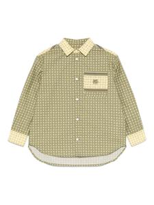 ETRO KIDS рубашка с принтом пейсли, зеленый