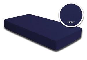 Простынь на подгонке One-Home Jersey navy blau 200x200, 200x25x200 см, синий