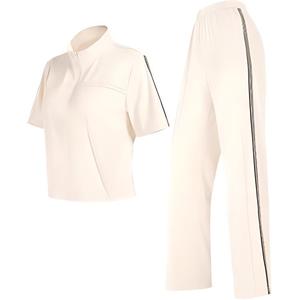 Повседневный костюм женский с отложным воротником Moderate CAMEL, almond milk