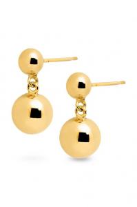 Винтажные позолоченные серебряные серьги Ania Kruk