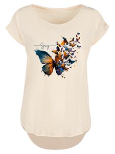 Удлиненная футболка Butterfly Spring в цвете Whitesand F4NT4STIC