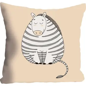 Декоративная подушка queence Zebra без наполнителя, 1 штука Queence, Bunt + bedruckt