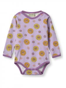 Småfolk Боди "Подсолнух" фиолетового цвета