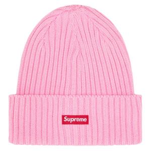 Supreme Широкая вязаная шапка, Pink
