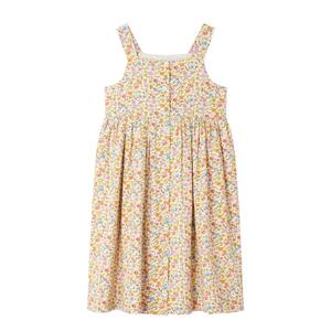 Bonpoint Девочки Laly Яркое цветочное миди-платье, оранжевый
