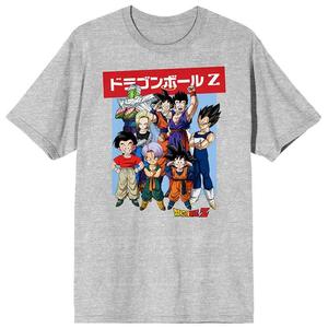 Мужская футболка Dragon Ball Z Group Pose Licensed Character, серый