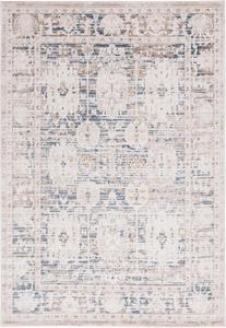 Ковер SAFAVIEH, 201 x 201 см, Prestige Collection — квадратный, бежевый и синий, восточный дизайн, без линьки и простой в уходе, идеален для помещений с высокой проходимостью в гостиной, спальне, столовой (PTE110B-7SQ)