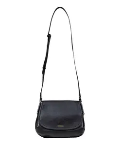 Элегантная и практичная кожаная сумка через плечо Coccinelle, черный