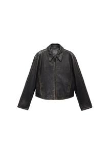 Куртка межсезонная MANGO, черный