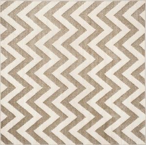 Ковер SAFAVIEH, 214 x 214 см, Amherst Collection, Wheat & Beige, шеврон, без ворса и простой в уходе, идеален для помещений с высокой проходимостью в гостиной, спальне (AMT419S)