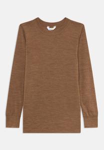 Топ Joha LONG SLEEVES WOOL UNISEX, Warm Brown/Dark Brown