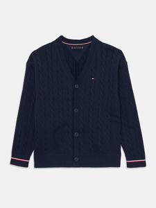 Вязаный кардиган TOMMY HILFIGER GLOBAL STRIPE, темно-синий