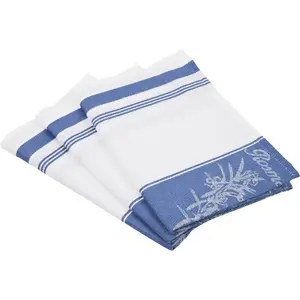 Полотенце для посуды Exclusiv с центральной полосой и травами, 50x70 см Ross, синий