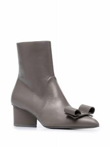 Женские ботинки Viva с бантом серого цвета Salvatore Ferragamo, серый
