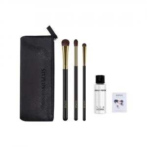 Xipuxi, набор кистей для макияжа и теней для век портативный детализированный мягкий бережный для кожи SIXPLUS, 3 sticks (net sleeve + washing liquid)