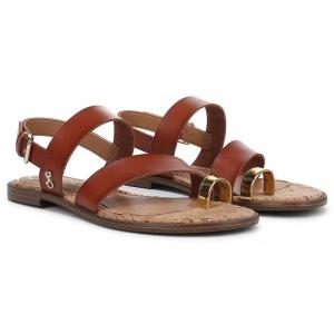 Босоножки на плоской подошве с ремешками Perris Sam And Libby, amber brown faux leather