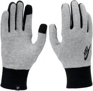 Теплые и мягкие флисовые перчатки Nike Therma-Fit для холодной погоды, совместимые с сенсорными экранами, Heather Grey