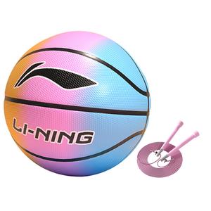 LINING Резиновый баскетбольный мяч pink yellow blue размер 7 тренировочный unisex