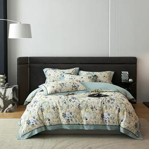 LUOLAI HOME Комплект постельного белья 1,8, 4 предмета, пододеяльник 200х230 см, простыня, цвет Чую (зеленый)