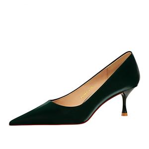 Bamiti Зеленые женские туфли на тонком каблуке, цвет Green