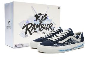 Vans Стиль 36 легкие и дышащие низкие кроссовки для скейтбординга унисекс blue white