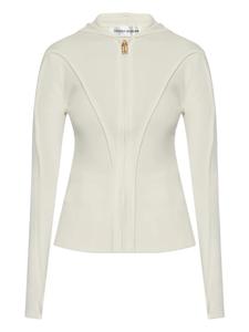 Куртка с капюшоном на молнии Victoria Beckham, белый