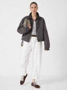 Короткая куртка с контрастным воротником HUSH, Charcoal