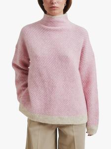 Джемпер с высоким воротом из богатой шерсти capella Second Female, цвет Pink/White