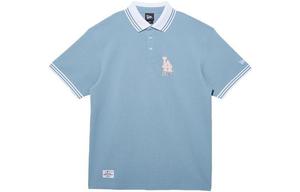 New Era Унисекс поло серо-голубого цвета