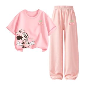 Повседневный спортивный комплект из 2 предметов для детей 3-7 лет Disney, нежно-розовый