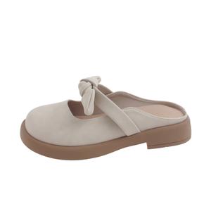 WUJI Женские противоскользящие устойчивые к истиранию закрытые тапочки на резиновой подошве экрю, цвет Ecru