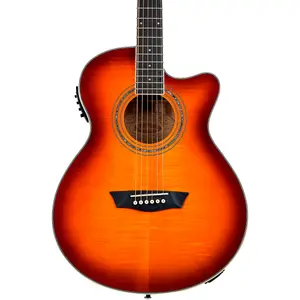 Акустико-электрогитара Washburn EA15 Festival Series, окраска Iced Tea Burst