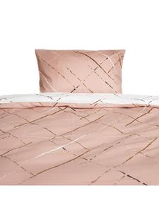 Современное постельное белье на молнии с рисунком Reflection в розовом цвете COFI 1453, 135 x 200 см