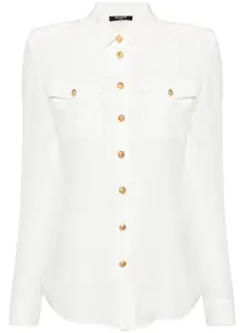 Шелковая рубашка BALMAIN, белый