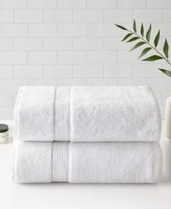 Банное полотенце Madison Park Signature махровое из хлопка 2 шт, белый