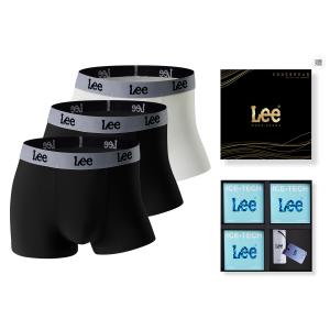 Мужские трусы боксеры упаковка 3 штуки Lee, белый