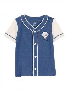 Carter's Футболка темно-синего/белого цвета