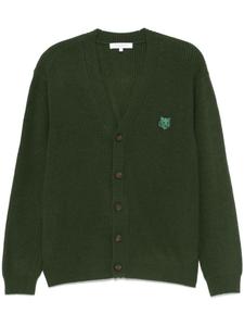 Кардиган с нашивкой Fox Maison Kitsuné, зеленый