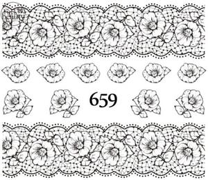 Водные наклейки для ногтей - №659, Raisin