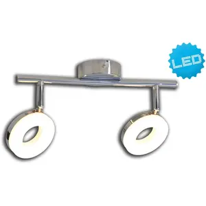 Настенный и потолочный светильник näve LED 2er Wand- und Deckenspot, 1 шт., регулируемое направление света Näve, хром