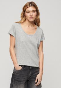 Футболка базовая SCOOP NECK Superdry, цвет pepper grey marl