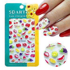 5D наклейки для украшения ногтей с фруктовыми узорами K068, Frezarkowo