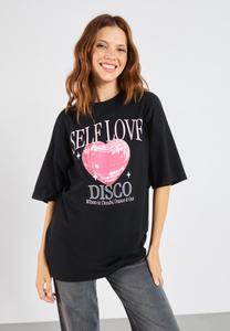 Футболка с принтом Even&Odd, черный