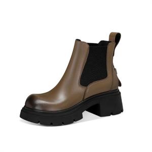 JESSICA SOPHIA Женские короткие челси ботинки цвета хаки, цвет Khaki