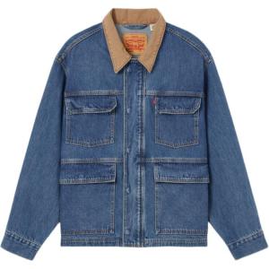 Levis Джинсовая куртка мужская детройтская постиранная синяя, Detroit Washed Blue