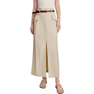 Женская повседневная длинная юбка ELLE, хаки