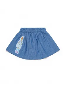 Джинсовая юбка с логотипом Marni Kids, синий