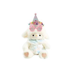 Плюшевая кукла милые ягнята в цветочном наряде высота 25 см CHUNTUSHU