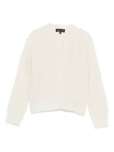 Кардиган с круглым вырезом Emporio Armani Kids, нейтральный