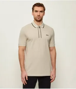 Поло Philix GOC slim fit Boss Green, бежевый